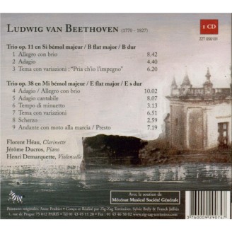 BEETHOVEN - Héau - Trio avec piano op.11 'Gassenhauer-Trio' : version av..